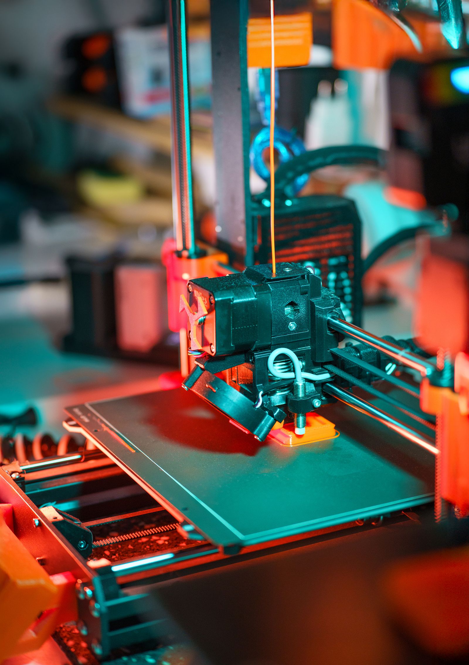 3D printer building an emerging prototype model.